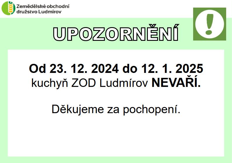 Od 23. 12. 2024 do 12. 1. 2025 se NEVAŘÍ.